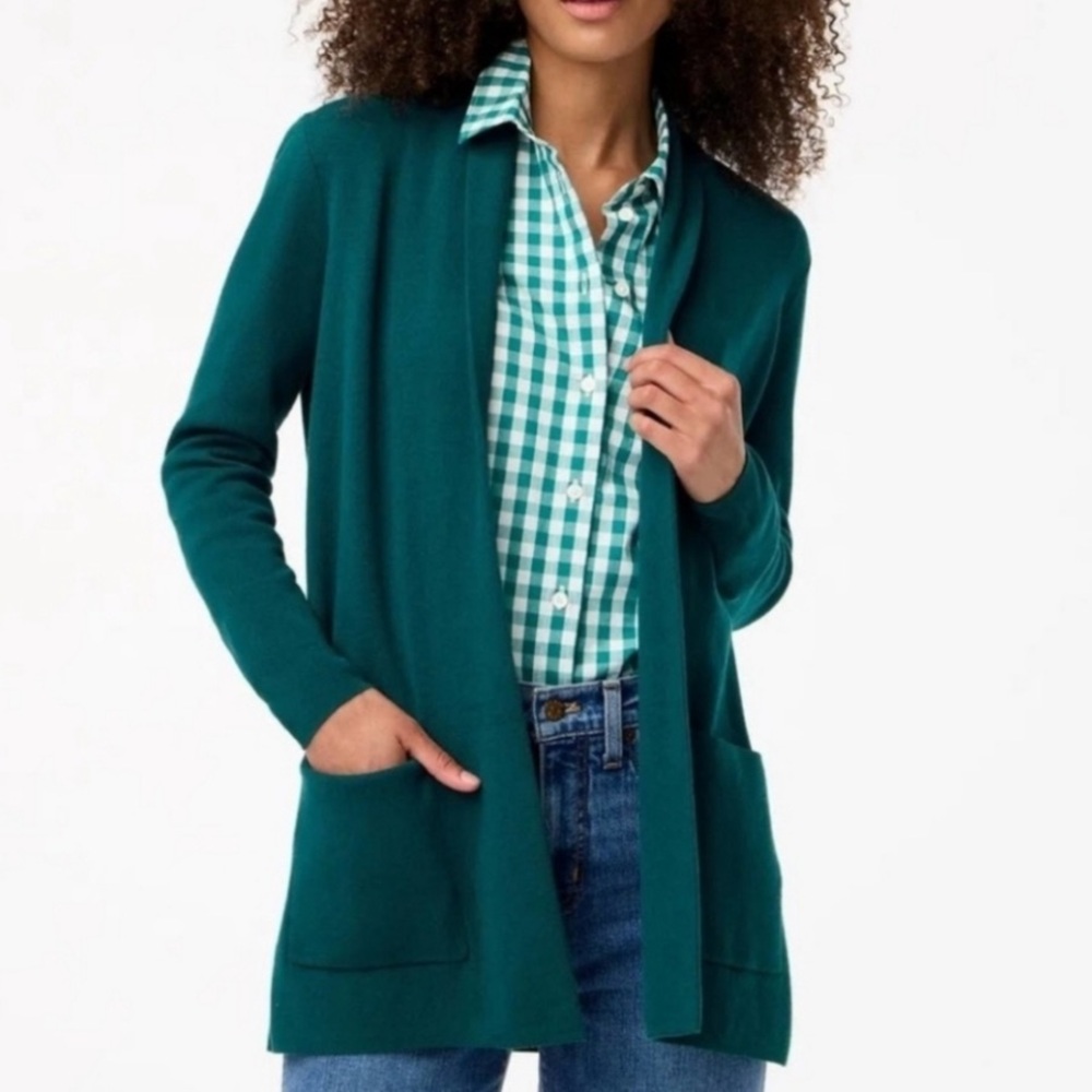 J. Crew Chelsea Sweater Blazer Front Open Cardigan Sweater NWT XXS